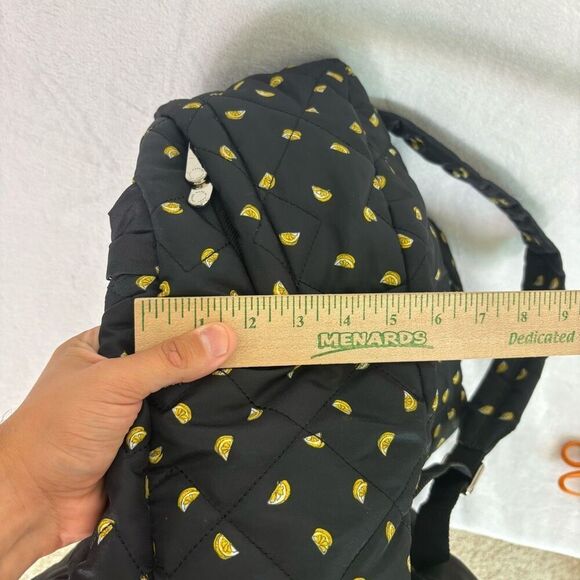 Marc‎ by Marc Jacobs Black with Lemon Print Quilted Backpack